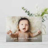 Baby Foto's Dank u Hart Modern Geboorte Aankondiging (Staand voorkant)