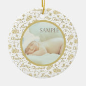 Baby Fotosjabloon beste cadeau ooit Keramisch Ornament (Voorkant)