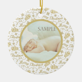 Baby Fotosjabloon beste cadeau ooit Keramisch Ornament