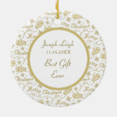 Baby Fotosjabloon beste cadeau ooit Keramisch Ornament (Achterkant)