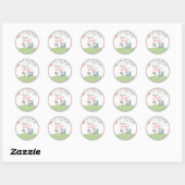 Baby Fox Baby shower Stickers (Vel)
