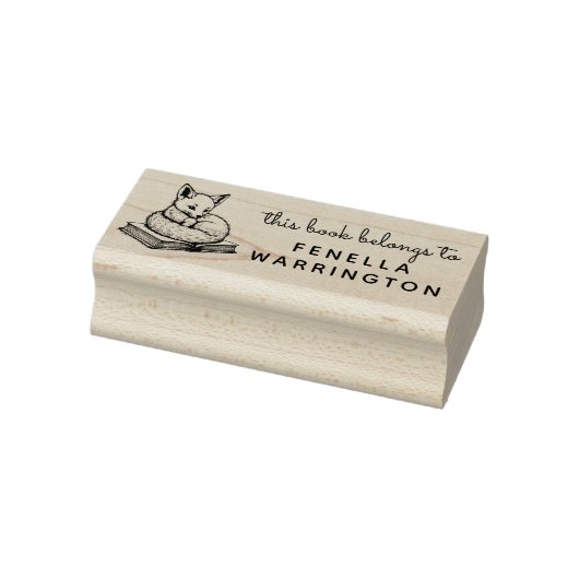 Baby Fox Book Nook Ex Libris Stamp Rubberstempel (Stempel)