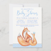 Baby Fox Boy Fox Baby Shower Invitations (Devant)