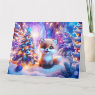 Baby Fox Christmas Fantasy Kaart