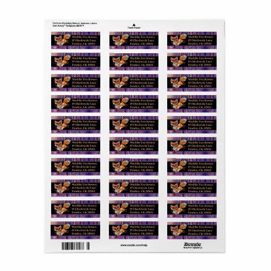 Baby Fox Etiket (Full Sheet)