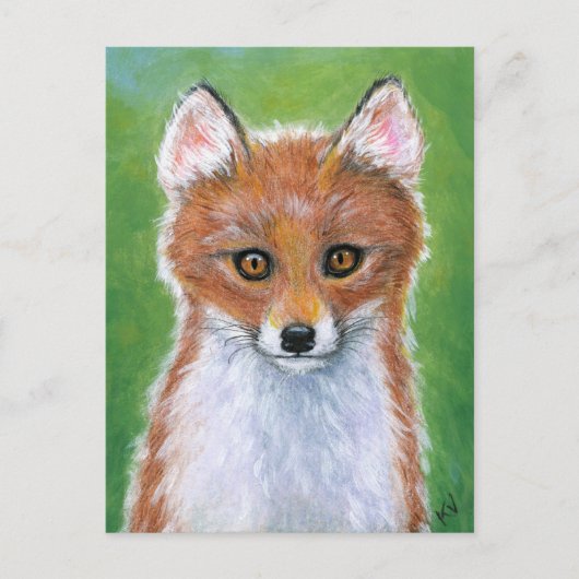 Baby Fox Kit Cub briefkaart (Voorkant)