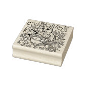 Baby Fox met champignons Rubberstempel Rubberstempel (Stempel)