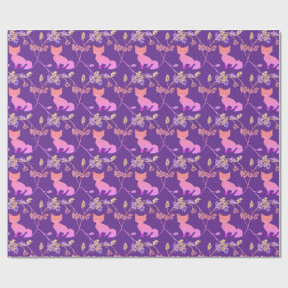Baby Fox Night Violet Cadeaupapier