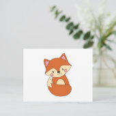 Baby Fox-vormgeving met fox-kunstvos Briefkaart (Staand voorkant)