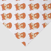 Baby Fox-vormgeving met fox-kunstvos Tissuepapier (Detail)