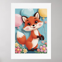 Baby Fox Wall Art, Baby Fox imprimable, mignonne a