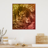 baby Fox Woodland Smart Foxes boek Poster (Keuken)