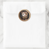 Baby frettengezicht - Schattigee fretten Ronde Sticker (Tas)