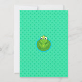BABY FROG 1ST BIRTHDAY INVITATION SJABLOON KAART (Achterkant)