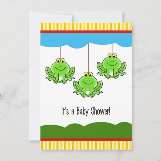 Baby Frogs Baby shower Uitnodiging (Achterkant)