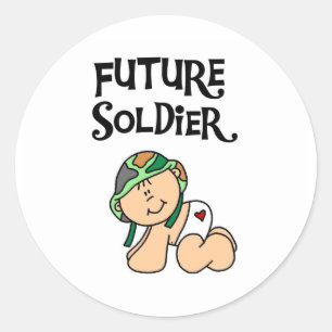 Baby Future Soldaat Ronde Sticker