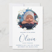 Baby Geboorte Aankondiging Foto Kerstmis (Voorkant)