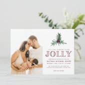 Baby Geboorte Aankondiging Foto Kerstmis (Staand voorkant)