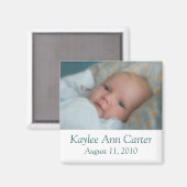 Baby Geboorte aankondiging magneet (Voorkant / Achterkant)