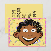 Baby Geboorte aankondigingen, voeg bewerk tekst, Aankondiging (Voorkant / Achterkant)