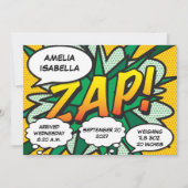 Baby Geboorte Statistieken Stripboek Pop Art Aanko Kaart (Voorkant)