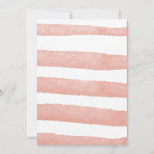 BABY GEBOORTEAANKONDIGING Hallo Waterverf Stripes (Achterkant)