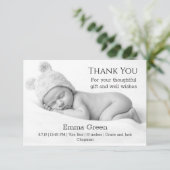 Baby geboorteaankondiging - Hartelijk dank Bedankkaart (Staand voorkant)