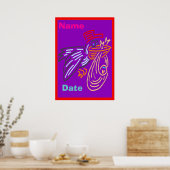 Baby Geboortedag Poster (Keuken)
