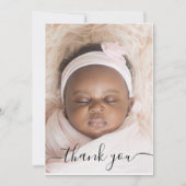 Baby Geboortefoto Aankondiging Hartelijk dank (Voorkant)