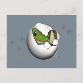 Baby Gecko in Egg  Briefkaart