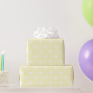 Baby Geel Stippen Cadeaupapier