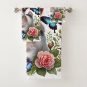 Baby Geit met kleurrijke vlinders en bloemen Bad Handdoek (Insitu)