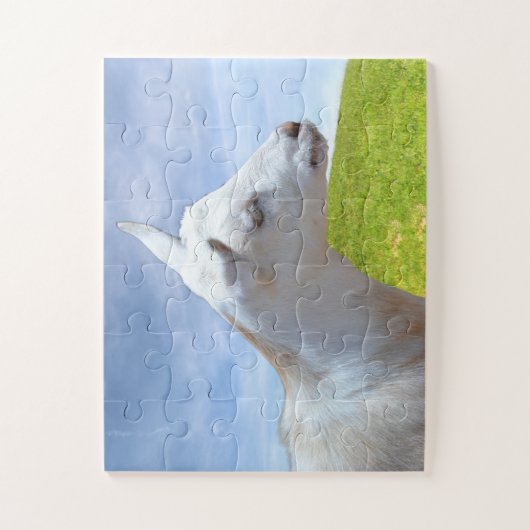 Baby Geit op een Boerderij Kind Puzzel (Verticaal)