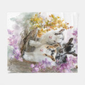 Baby Geiten in het najaar Foliage 2 Fleece Deken (Voorkant (Horizontaal))