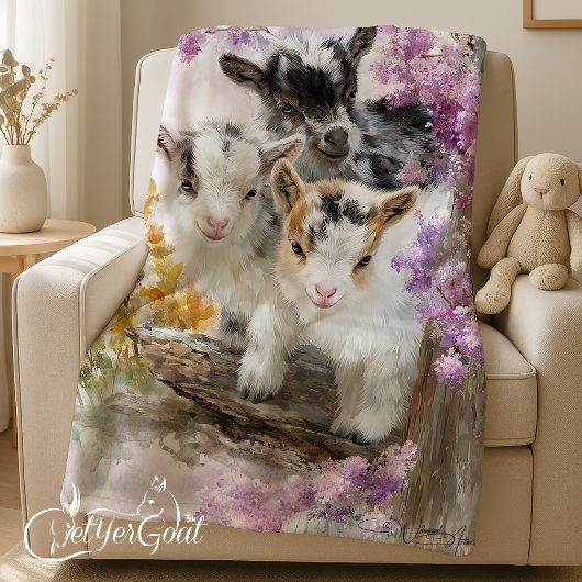 Baby Geiten in het najaar Foliage 2 Fleece Deken