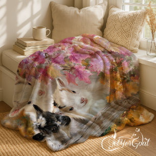 Baby Geiten in het najaar Foliage 3 Fleece Deken