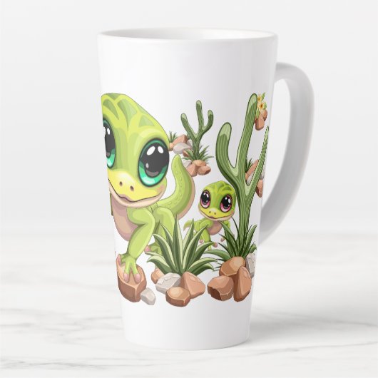 Baby Gekko's Schattigee stripfiguren Latte Mok (Rechterhoek)