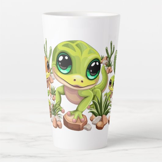 Baby Gekko's Schattigee stripfiguren Latte Mok (Voorkant)