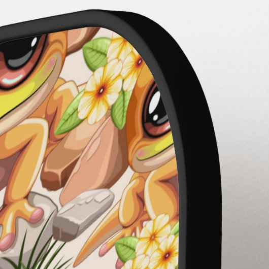 Baby Gekko's Schattigee stripfiguren Pickleball Paddle (Links Detail)