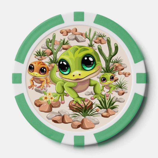 Baby Gekko's Schattigee stripfiguren Poker Chips (Voorkant)