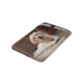 Baby gele Labrador Puppy Dog op Belly Badmat (Gekanteld)