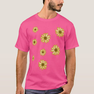 Baby Gele zonnebloemen T-shirt