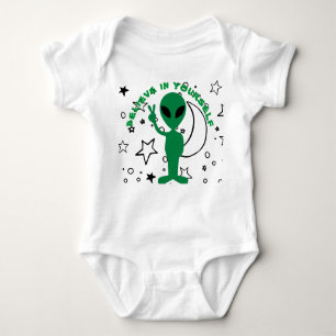 Baby Geloof in Yourself alien vredestroepen Romper