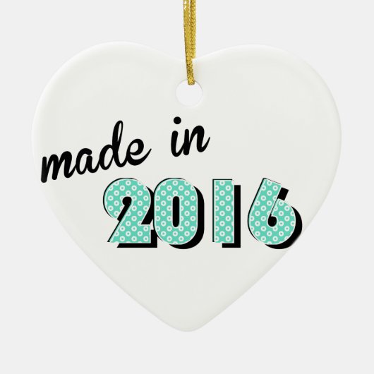 Baby gemaakt in 2016 keramisch ornament (Voorkant)