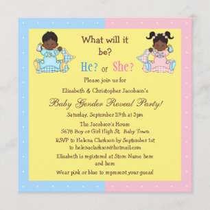 Baby Gender onthullen Afrikaanse Amerikaanse baby' Kaart