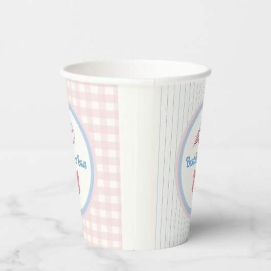 Baby gender onthullen Baseballs of Bows Papieren Bekers (Rechts)