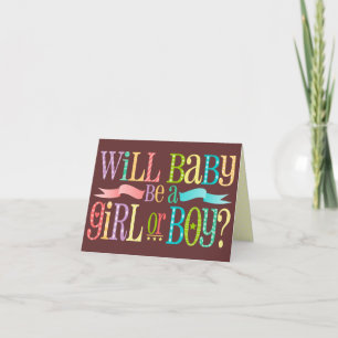 Baby Gender Reveal - Aangepaste notitiekaarten