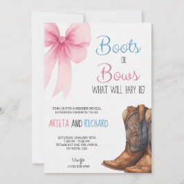 Baby gender reveal Invitation card  Kaart
