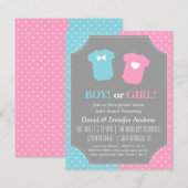 Baby Genderkwesties Kaart (Voorkant / Achterkant)