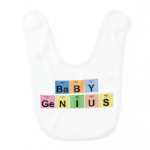 Baby Genius bib, vermijd die druppels.